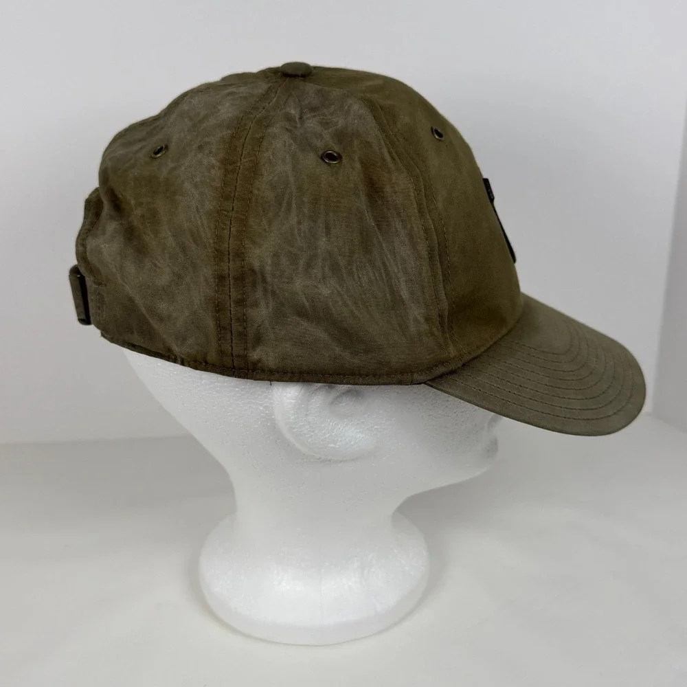 Polo Ralph Lauren Hat Cap Oilcloth Wax Guide Sportsman Leather Patch Strap Back